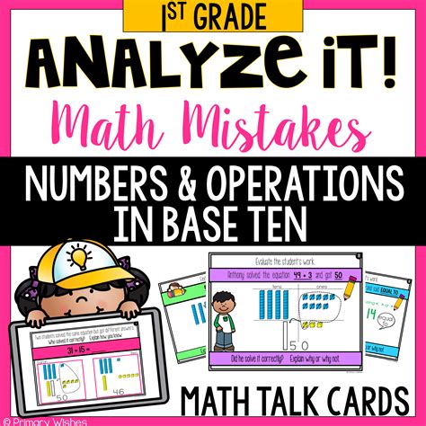 Math Mistake Cards 1st Grade Numbers And Operations In Base Ten Nbt