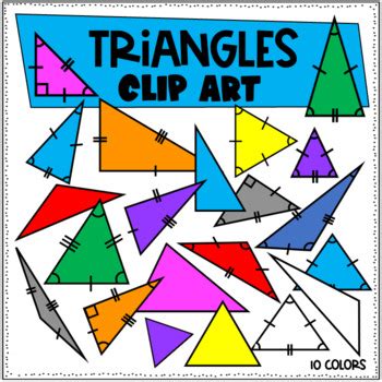 Triangles Clip Art Geometry Clipart Of Dimensional Math Shapes D Set