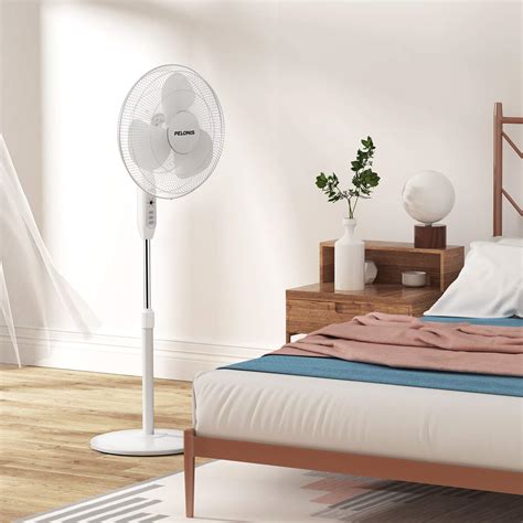 Pelonis 2021 16 Pedestal Remote Control Oscillating Stand Up Fan 7