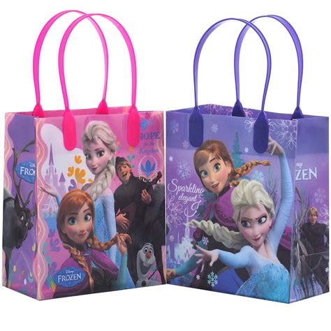 Disney Frozen Sparkling 12 Reusable Party Favors Small Goodie T Bags