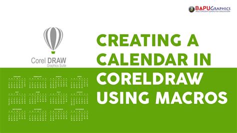 How To Create A Calendar In Coreldraw Coreldraw Macros Tutorial Youtube
