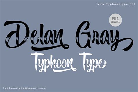 Delan Gray Font Typhoon Type Suthi Srisopha Fontspace