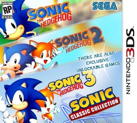 Sonic Classic Collection Nintendo 3ds Box Art Cover By
