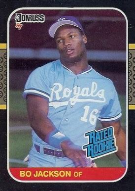 Bo jackson football card value. 1987 Donruss Bo Jackson #35 Baseball Card Value Price Guide
