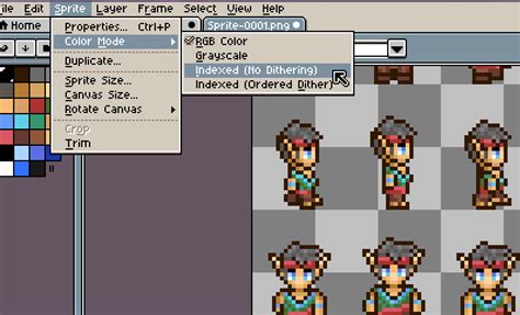 Steam Community Guide Using Aseprite To Make Sprites For Rpgmaker