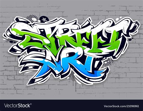 Street Art Graffiti Lettering Royalty Free Vector Image