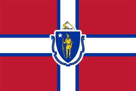 Flag Of Massachusetts Bandeiras Brasão História