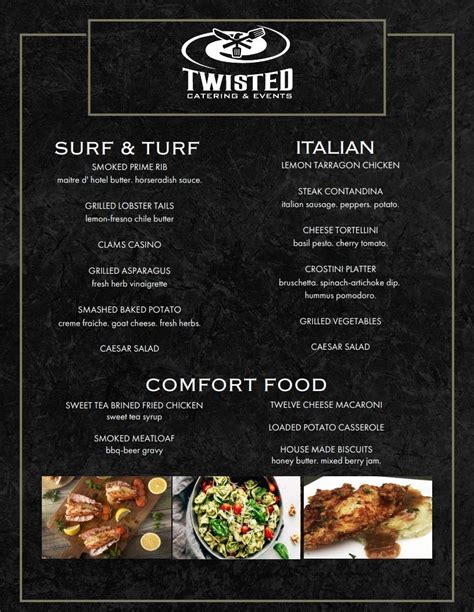 Sample Menus Twisted Dining Catering Llc