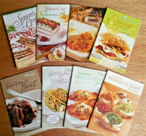 Lot Of 8 Pampered Chef Seasons Best Cookbooks Dated 1999 2011 Ebay