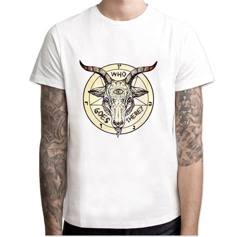 Satanism Satan T Shirt Men Summer Print T Shirt Boy Short Sleeve With