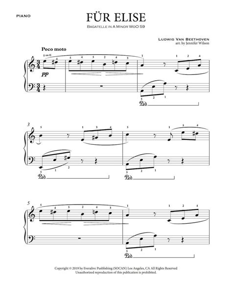 Fur Elise Piano Sheet Music For Beginners Pdf Strzeleckisolange