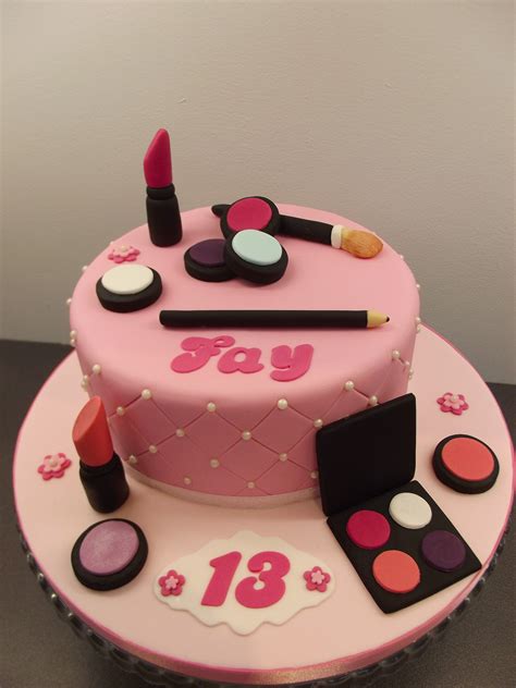 Cosmetic Pink Make Up Cake Birthday Cake Girls Make Up Cake Cake