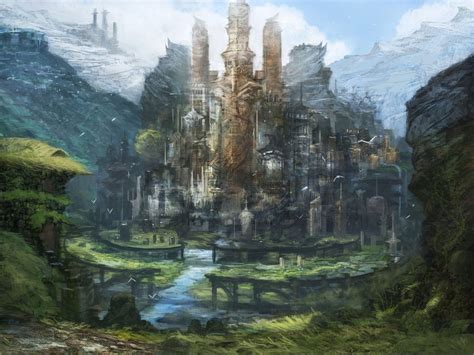 Elvin Concept Art Fantasy Landscapes Elvish Kingdom Fantasy