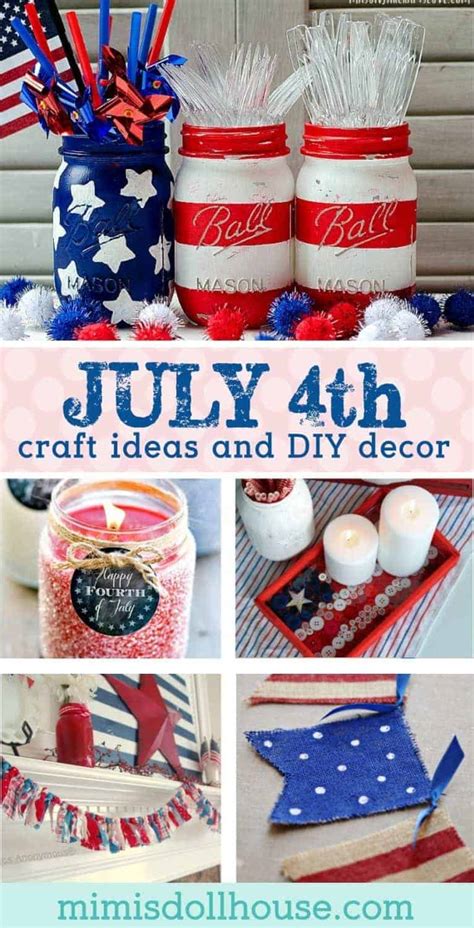 Fourth Of July Craft Ideas Patriotic Mantles And Centerpieces Mimis