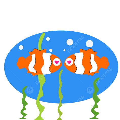 Gambar Desain Kartun Vector Cinta Ikan Badut Ikan Badut Ikan Lautan