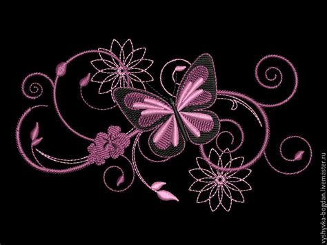 All these free embroidery designs are accessible in dst, pes, jef, xxx, exp, hus, vip, vp3 format. Machine Embroidery Design Butterfly bt019 - купить на ...