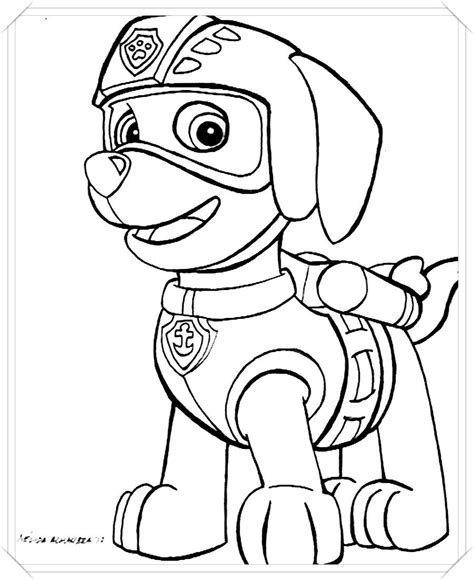 dibujos para colorear para niños patrulla canina páginas imprimibles