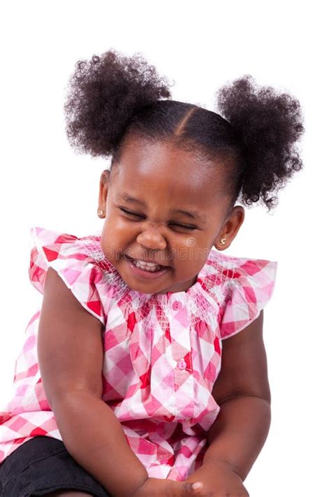 Cute Little African American Girl Laughing Stock Photo Image Of