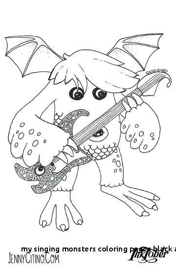 My Singing Monsters Coloring Pages Black And White