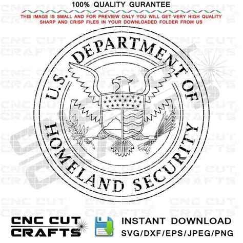 Dept Of Homeland Security Svg Seal Vector Logo Emblem Black White