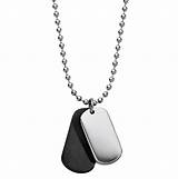 What should be printed on military dog tags? Double Dog Tags | Men's Matte Black & Shiny Steel Engraved ...