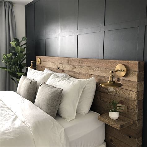 grey reclaimed wood headboard barn walls antique white headboard