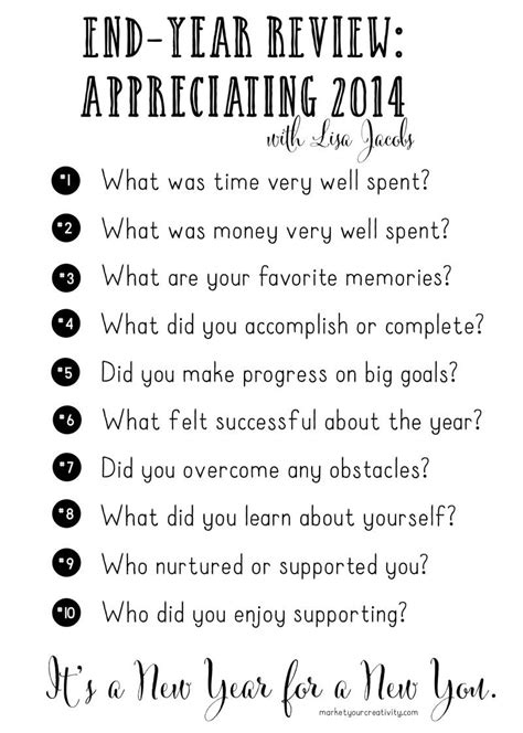 An example of what is required. Ten questions for your end-year review | marketyourcreativity.com | Journal questions, This or ...