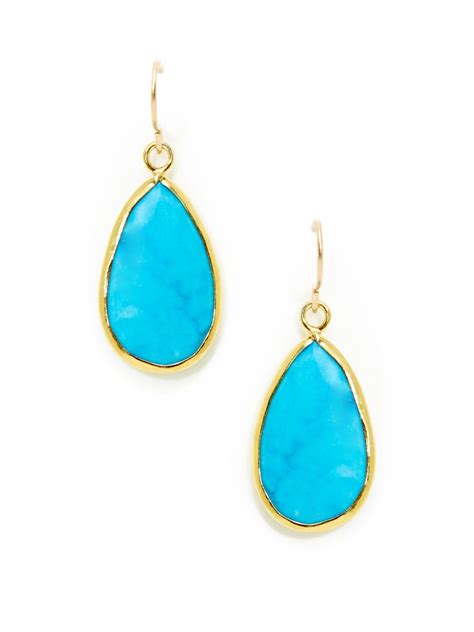 Turquoise Teardrop Earrings By Alanna Bess Jewelry At Gilt Teardrop