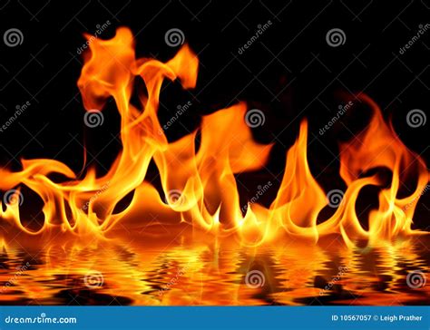 Fire On Water Royalty Free Stock Photography Image 10567057