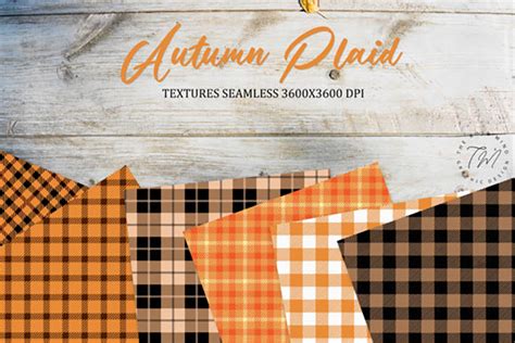 Autumn Plaids Seamless Textures Graphics Craft Design Linkedgo Vinyl