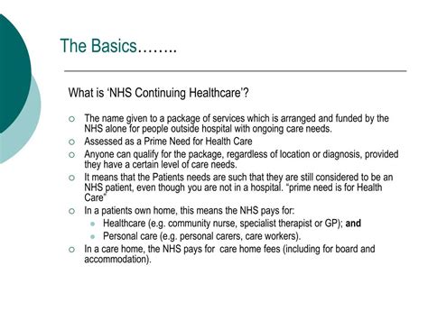 Ppt National Framework For Nhs Continuing Healthcare And Nhs Funded