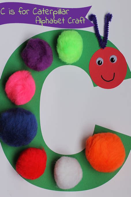 Alphabet Craft C Is For Caterpillar Alphabet Crafts Preschool