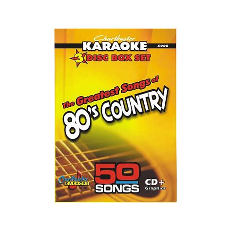 chartbuster karaoke 50 song pack greatest songs of 80s country volume 1 cd g music123