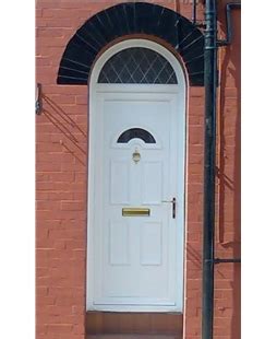 The doors are attached to the frame using a hinge, to move the designer, new upvc door is sure to create a lasting impression on your visitors with its angelic appearance. White uPVC Door in Arched Frame and Toplight | Value Doors UK