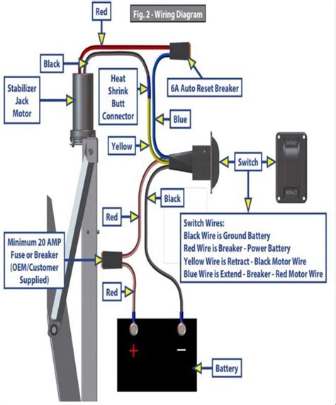 Lippert Components High Speed Power Stabilizer Jack Black Waterproof