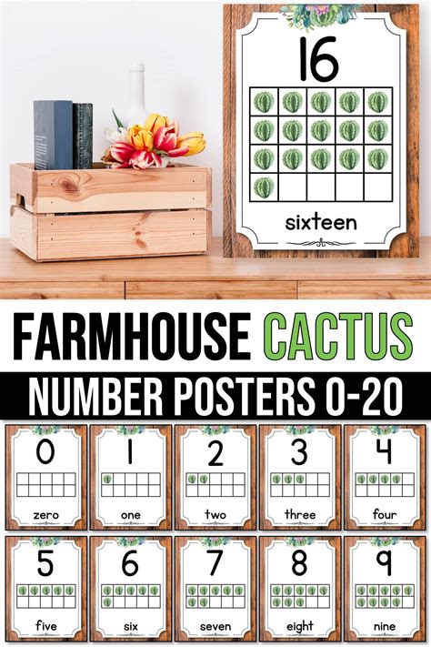 Printable Number Posters With Ten Frames Designed For Your Kindergarten