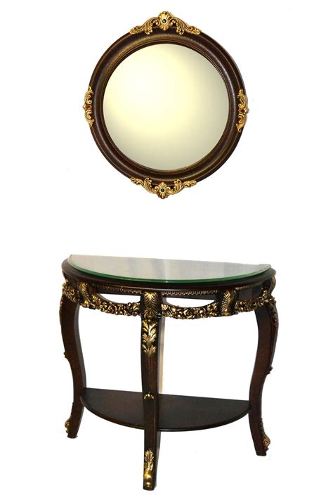 Adds substance, character, and warmth to modern, farmhouse, and rustic spaces alike. Three Star Console Table and Mirror Set | Console table ...