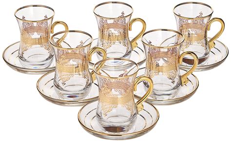 Buy ABKA Turkey Vintage Turkish Tea Glasses Cups Set Of 12 For Party
