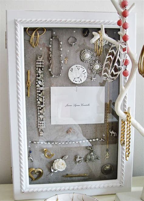 Display Heirloom Or Meaningful Jewelry In A Shadowbox Via Jess Lively