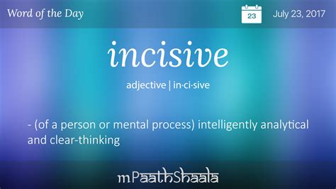Includes dictionary browser, morphological search by meaning of umbrage, thesaurus. incisive | Uncommon words, Words, Unusual words