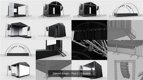 Concert Stages Pack 2 3d Model Collection Cgtrader