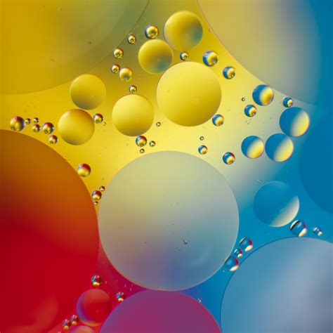 Download Wallpaper 3415x3415 Bubbles Circles Gradient Water Glare