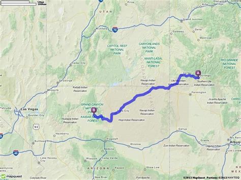 Driving Directions From Durango Colorado To Grand Canyon National Park