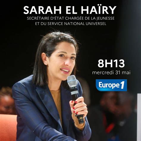 Sarah El HaÏry On Twitter Retrouvez Moi Demain En Direct Sur Europe1 à 8h13 Avec Somabrouk 🔵
