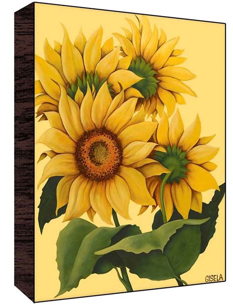 Sunflowers Wall Art Sunflower Wall Art Leaf Art Sunflower Painting