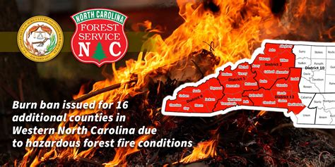 Burn Ban For 16 More Counties In Wnc Counties