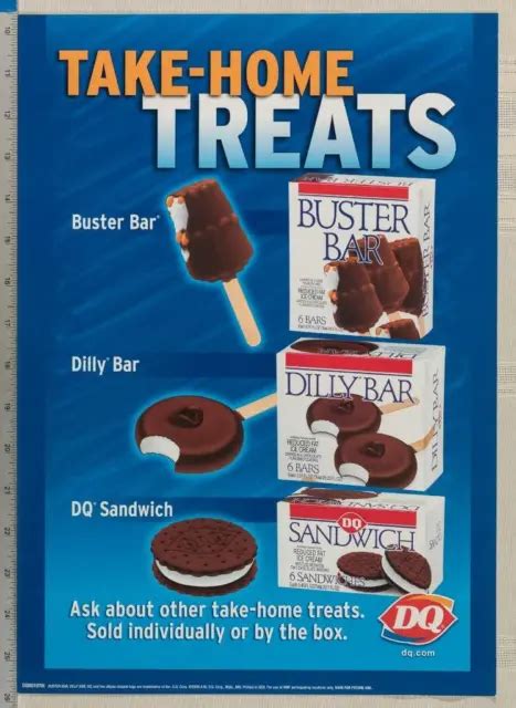 Dairy Queen Poster Backlit Plastic Take Home Treats Buster Bar X