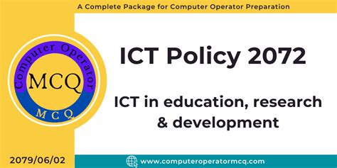 Ict Policy 2072 Ict In Education Computer Operator Mcq