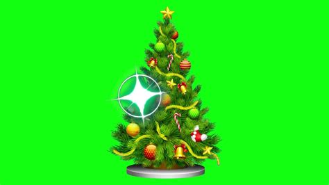 Christmas Tree With Lights Effects Green Screen Free 4k Youtube