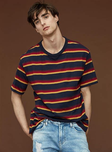 Retro Stripe T Shirt Le 31 Shop Mens Printed And Patterned T Shirts Online Simons Styles